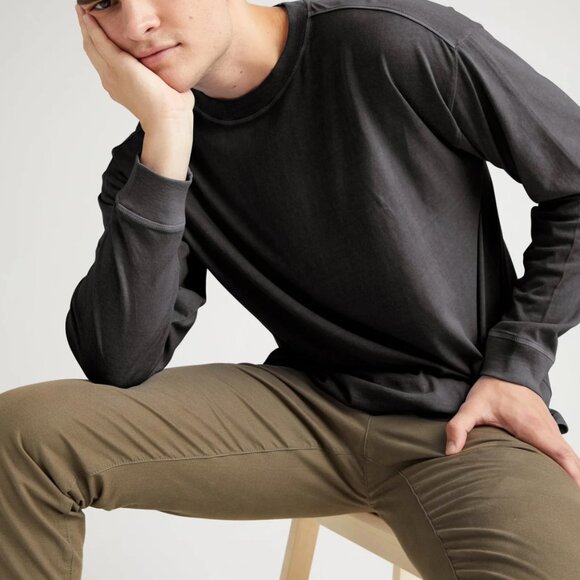 Richer Poorer Mens Relaxed Long Sleeve Tee Shirt Gray (Medium) - Picture 1 of 8